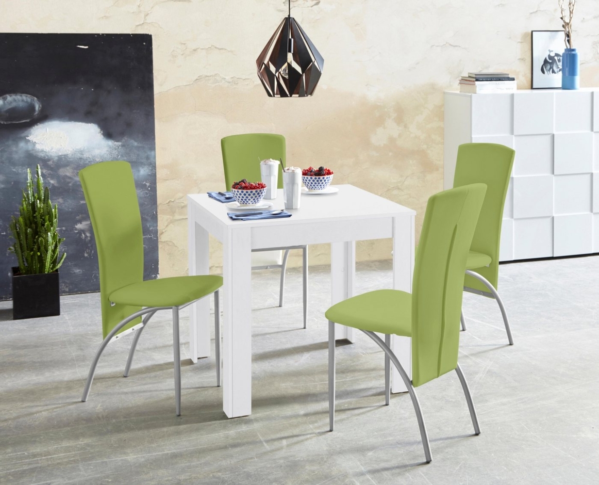 INOSIGN Essgruppe LynnNico, (Set, 5-tlg), Tischbreite 80 cm, Belastbarkeit 120 KG Bild 1