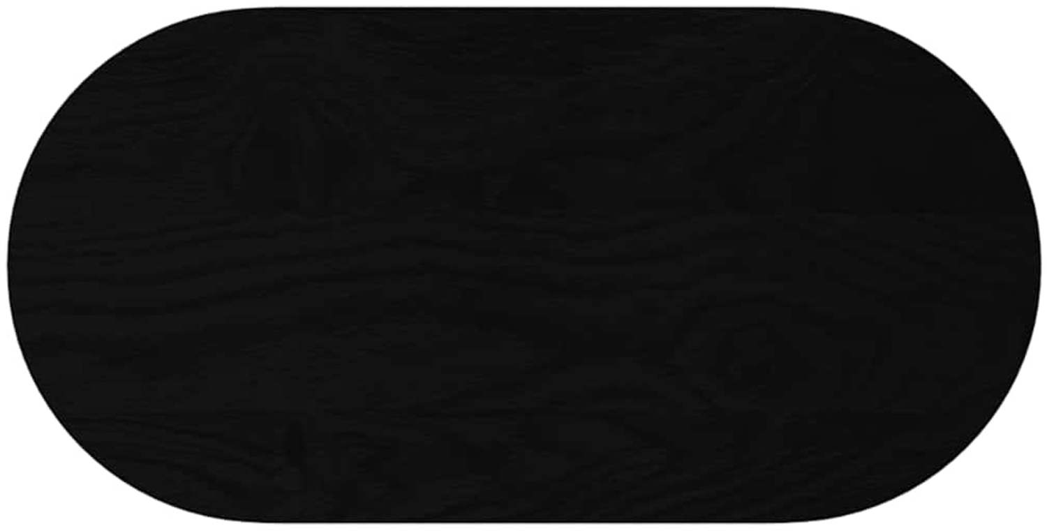 vidaXL Tischplatte Dunkelbraun 80x40x4 cm Massivholz Eiche Oval 4009081 Bild 1