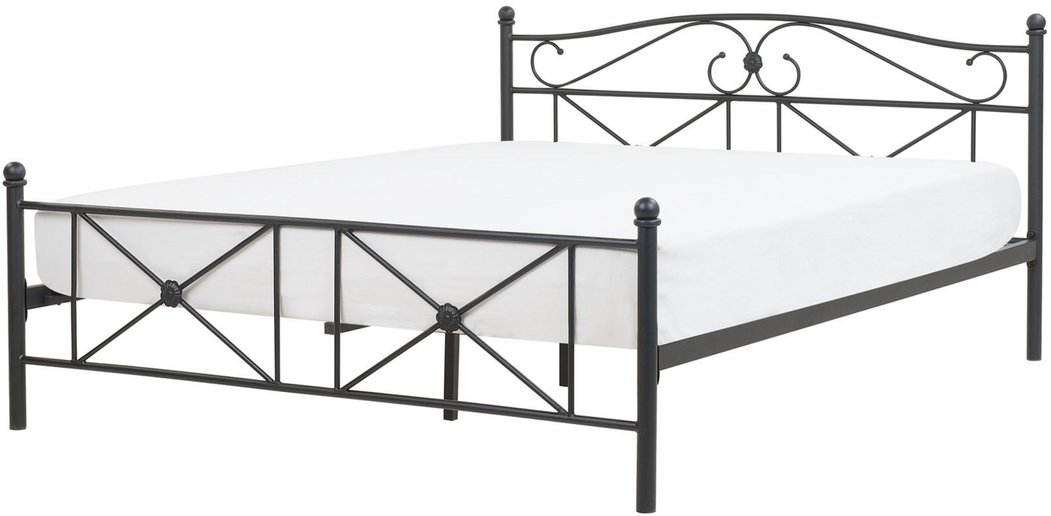 Metallbett schwarz Lattenrost 160 x 200 cm RODEZ Bild 1