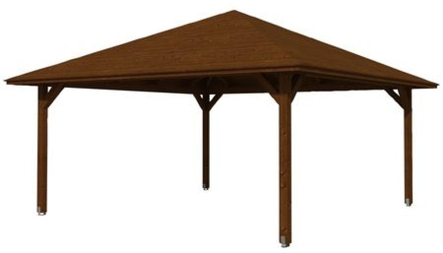 SKANHOLZ Pavillon, Zeltdach, viereckig, BxT: 569x569 cm nussbaum Gartenpavillon Bild 1