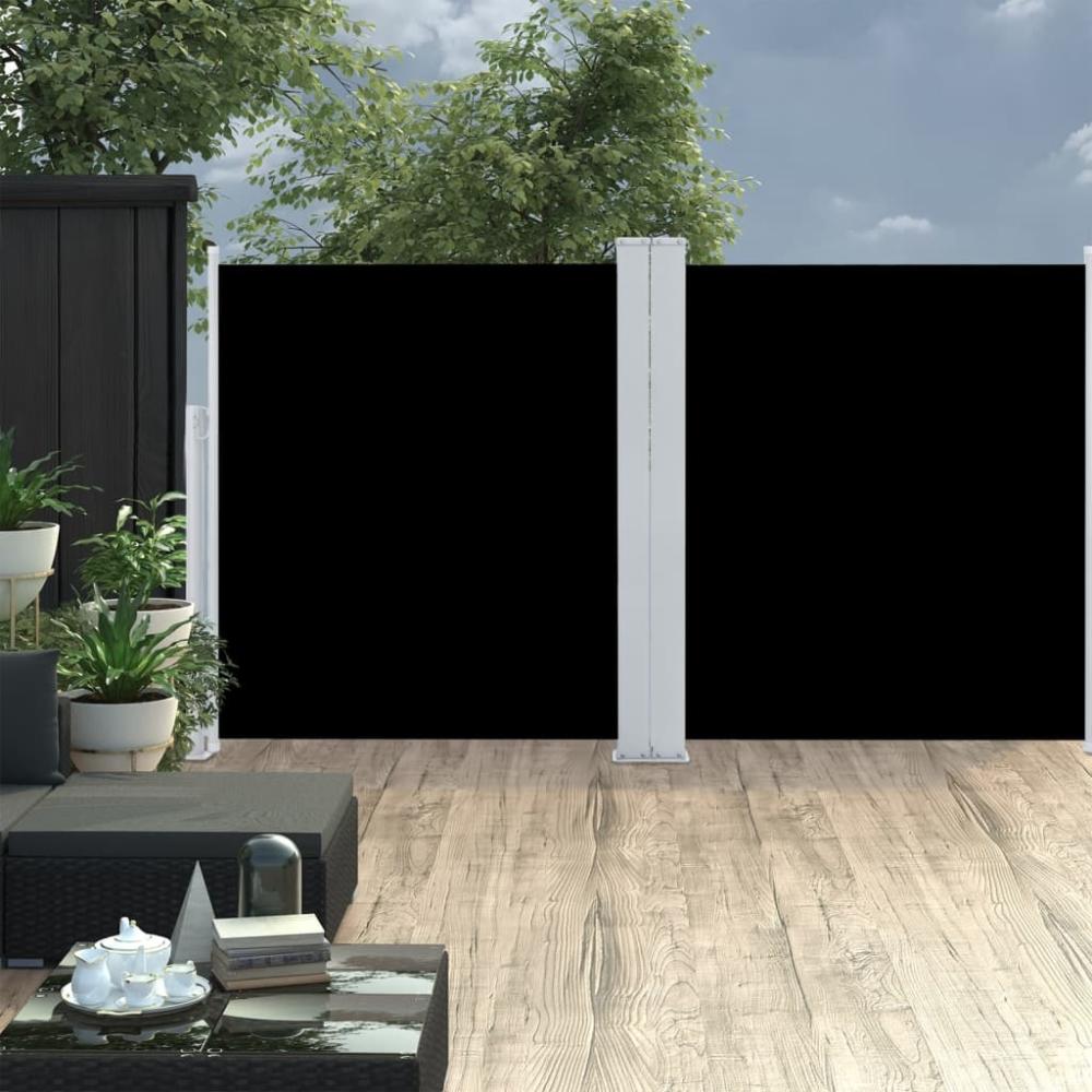 vidaXL Seitenmarkise Ausziehbar Schwarz 140x600 cm 317988 Bild 1