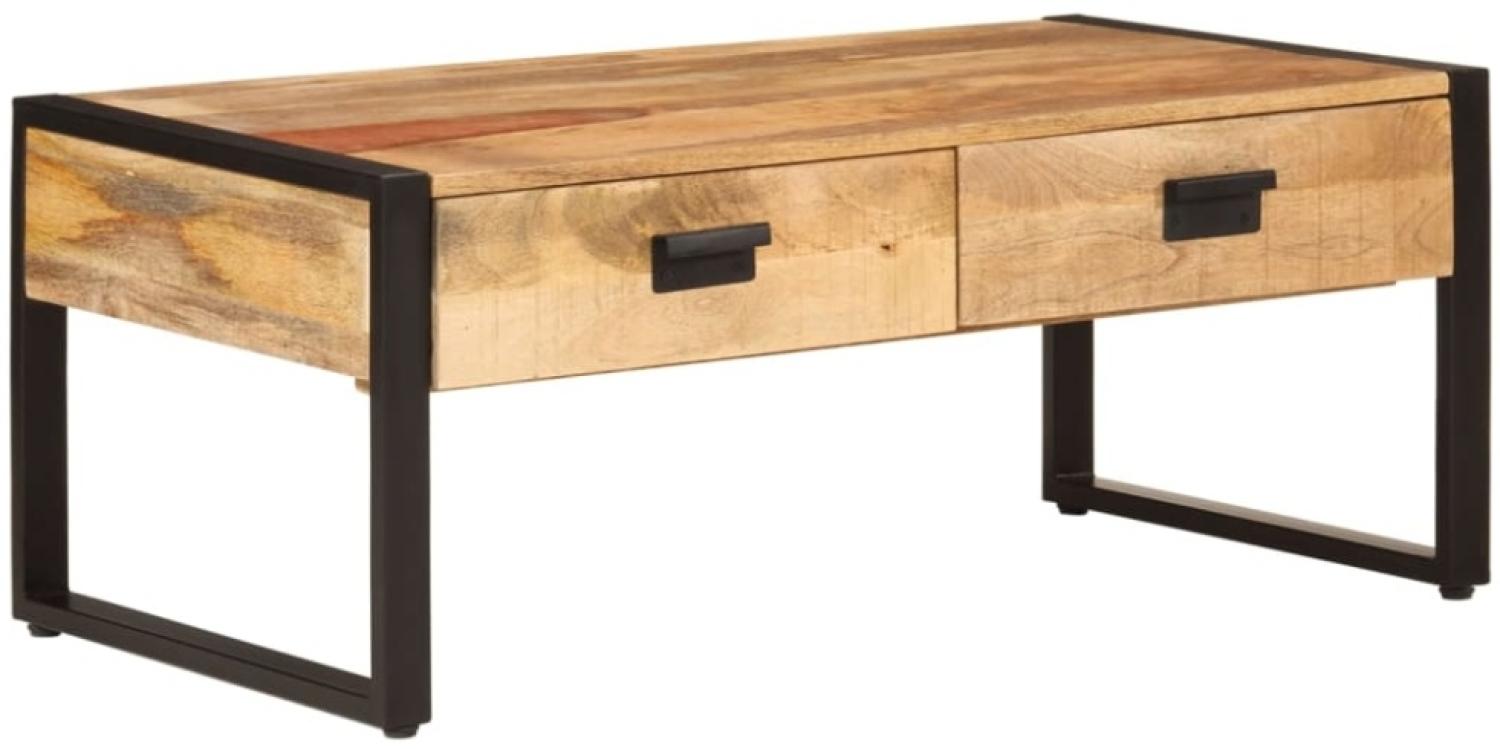 vidaXL Couchtisch 100x54x40 cm Massivholz Mango und Eisen 356246 Bild 1
