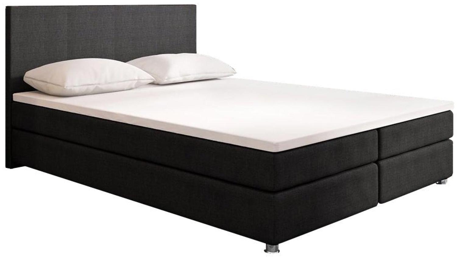 Boxspringbett Athene Dunkelgrau 200x200 H3 Bild 1