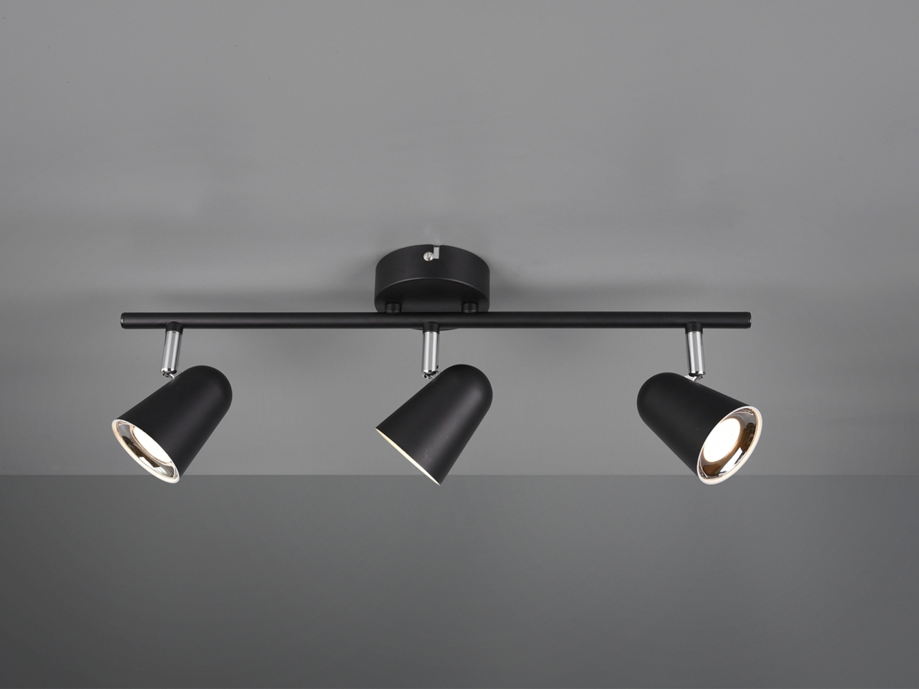 LED Deckenstrahler TOULOUSE Schwarz 3-flammig, Breite 48cm Bild 1
