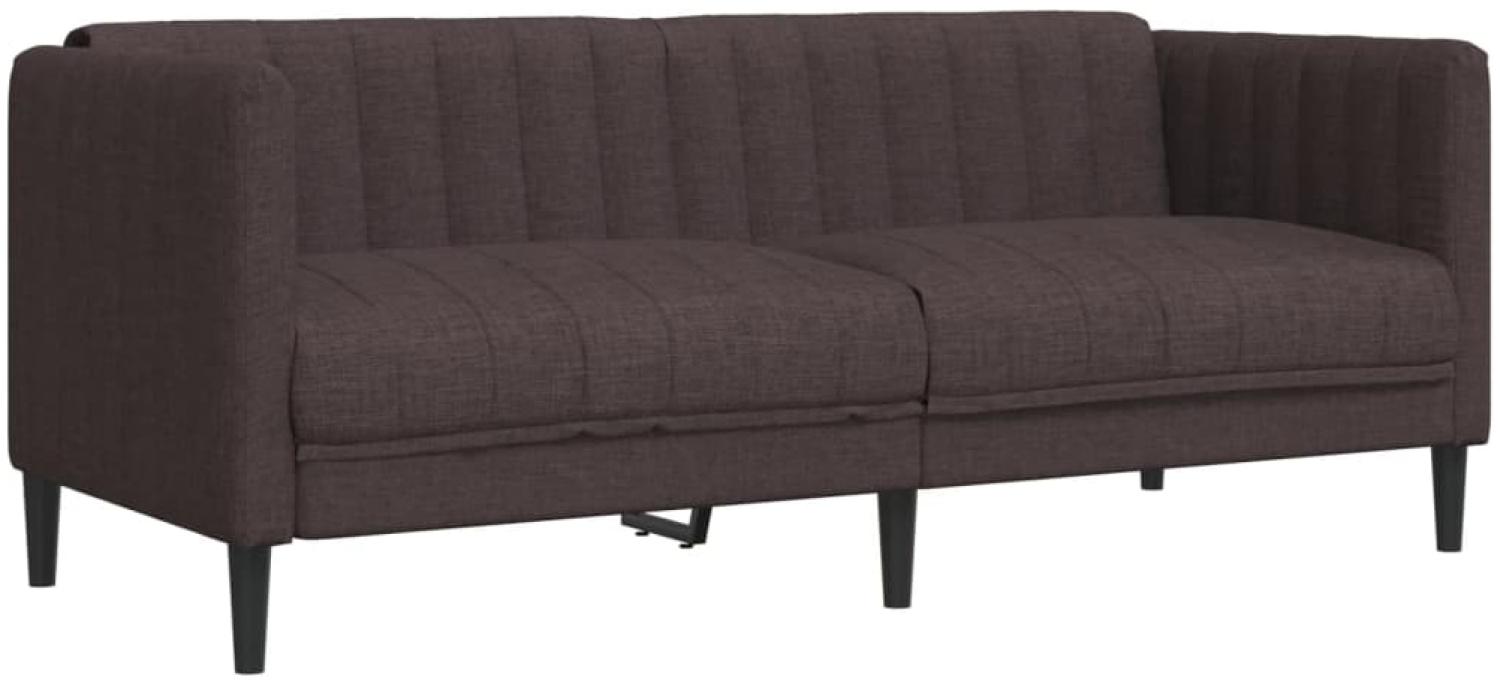 vidaXL Sofa 2-Sitzer Dunkelbraun Stoff 372607 Bild 1