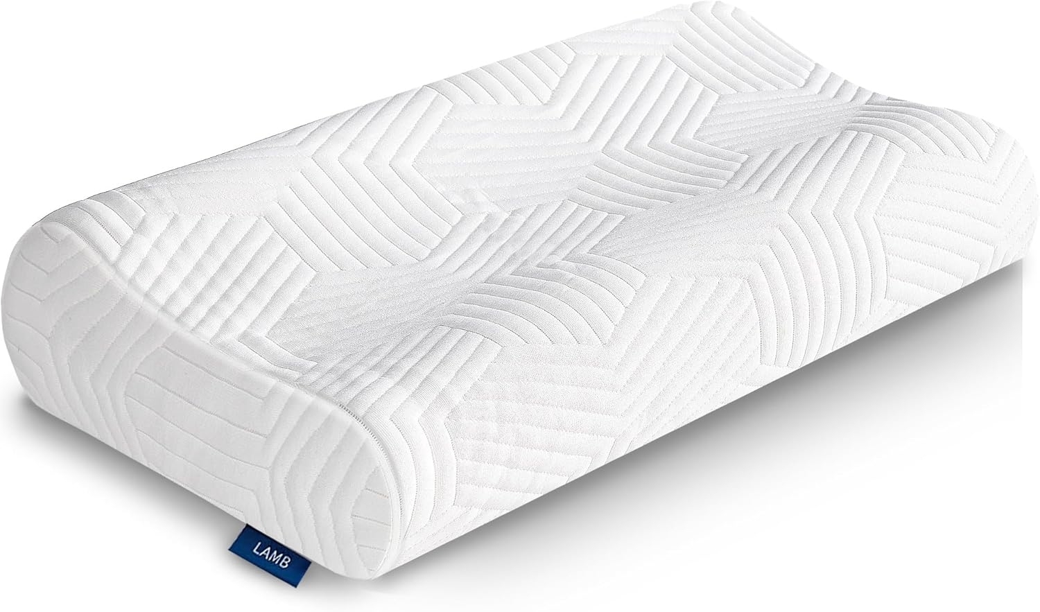 LAMB Höheneinstellbares Memory Foam Nackenstützkissen,Polyester weiß, 60x36 cm Bild 1