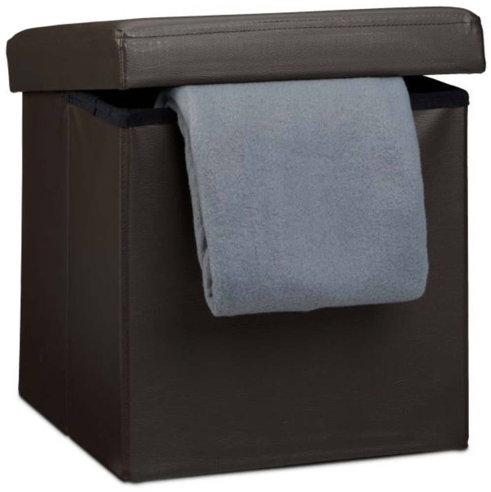 Faltbarer Sitzhocker Kunstleder Bild 1