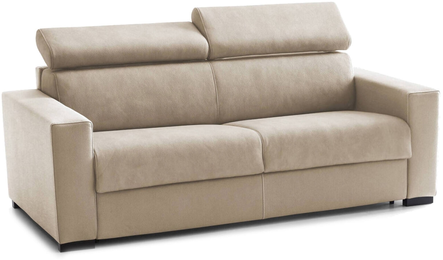 Dmora 3-Sitzer Schlafsofa Action, Wohnzimmersofa mit drehbarer Öffnung, verstellbaren Kopfstützen und Standardarmlehnen, 100 % Made in Italy, 220 x 95 x 85 cm, Beige Bild 1