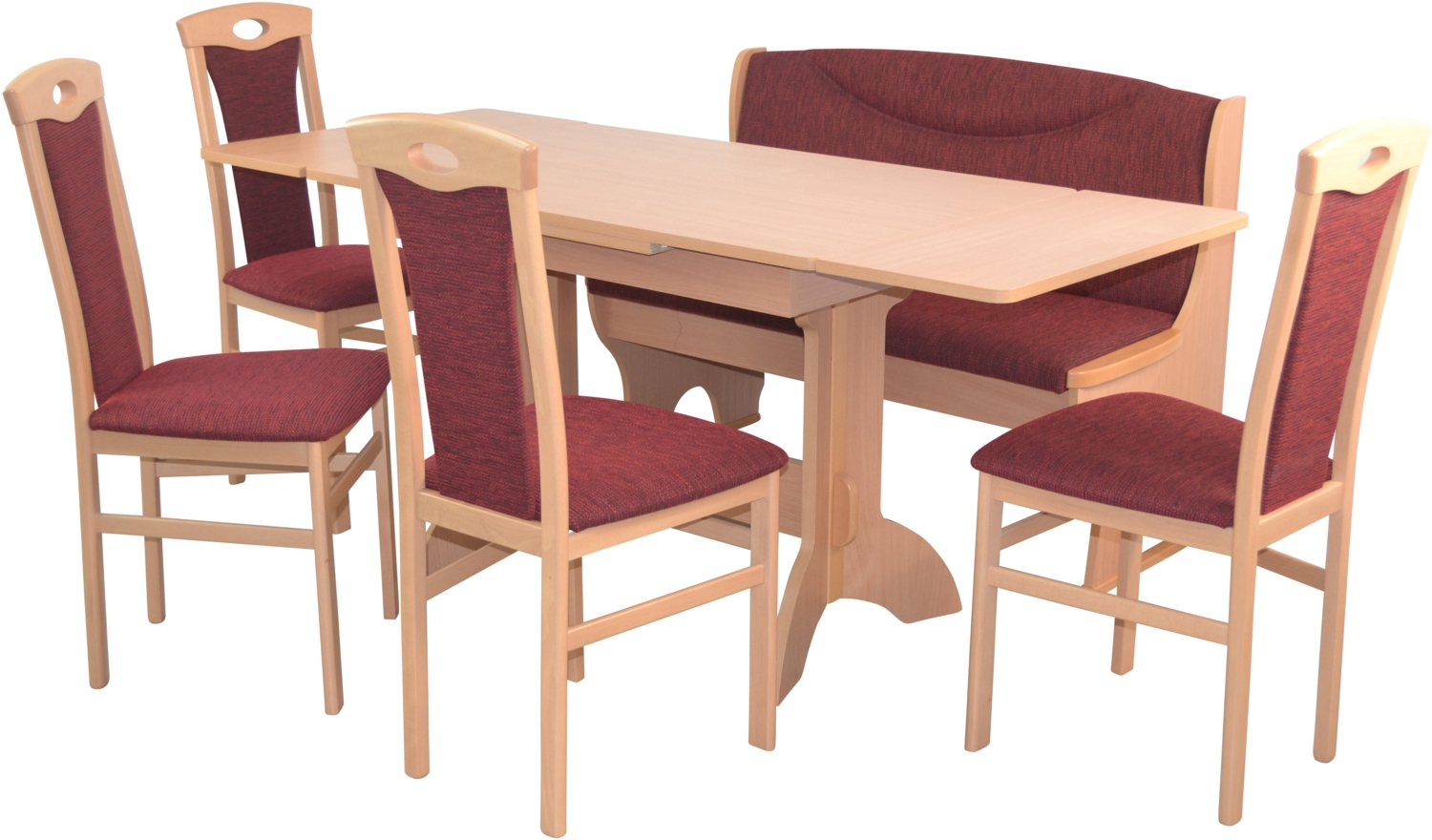 Essgruppe "Madrid T" mit Truhenbank und Wangentisch (6-tlg.) Bild 1