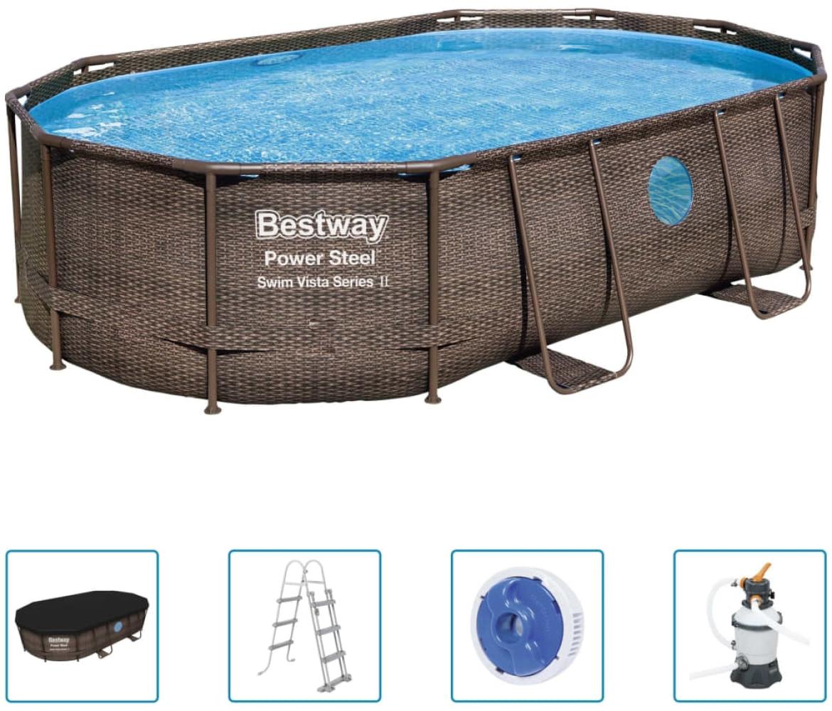 Bestway Power Steel Pool-Set 488x305x107 cm 92863 Bild 1