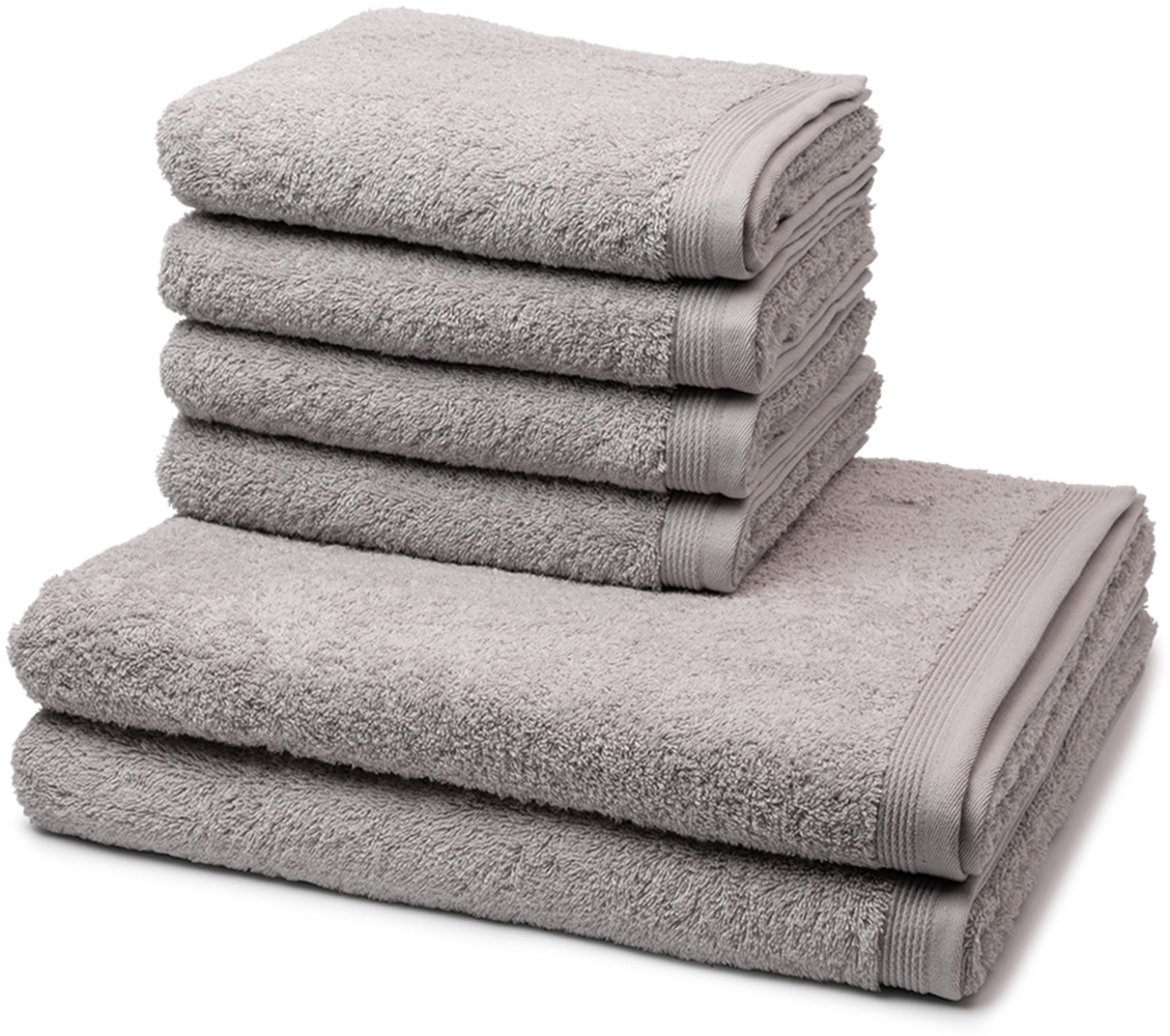 Möve Superwuschel 6 tlg. Frottier-Set - 4 X Handtuch (50 X 100cm), 2 X Duschtuch (80 X 150cm) - 520 g/m2 - Cashmere Bild 1