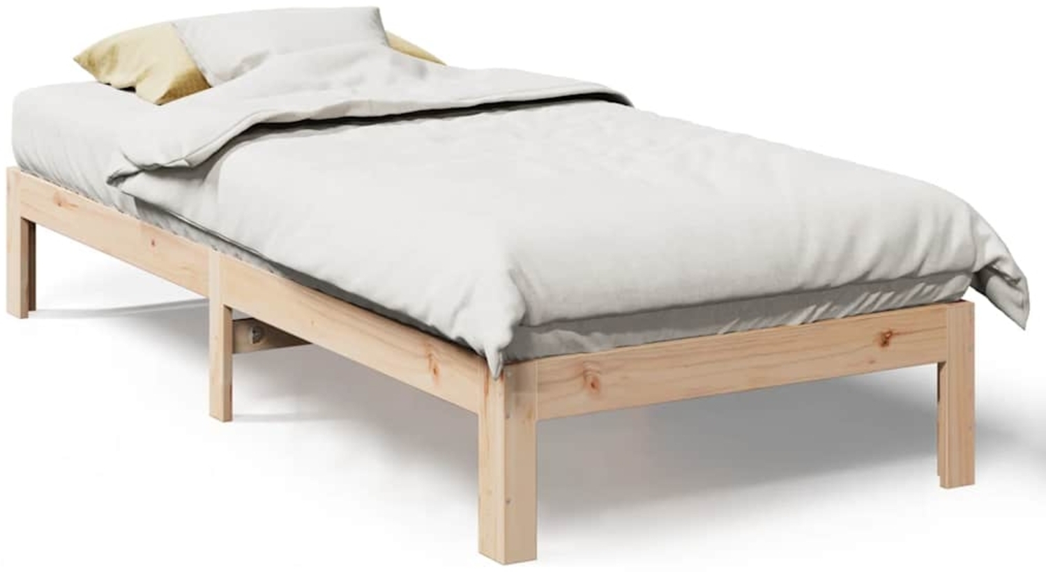 vidaXL Massivholzbett ohne Matratze 80x200 cm Kiefernholz 859214 Bild 1