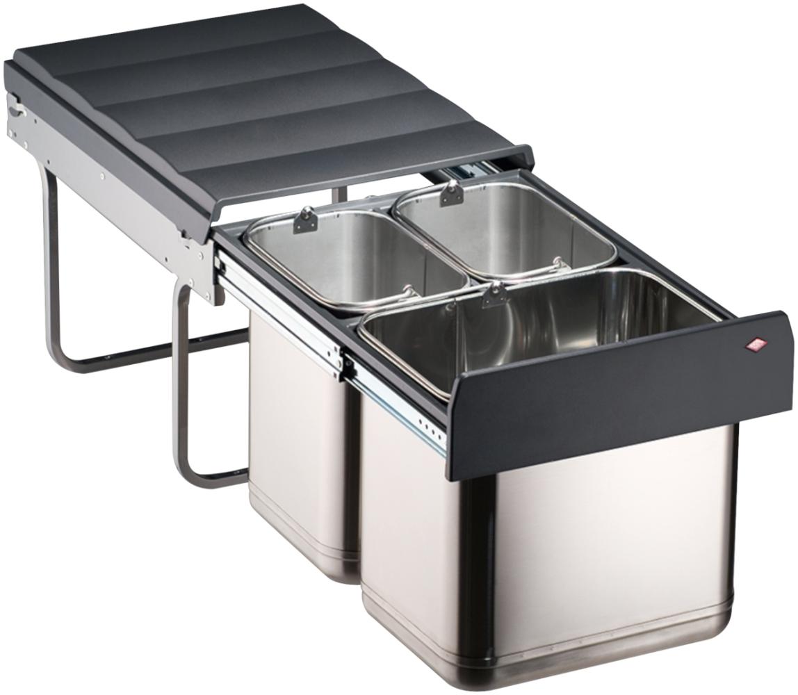 WESCO 787824-42 Abfallsorter EDEL-TRIO-MASTER 40 DT ab 40 cm Schrankbreite / Abfallvolumen 32 (1x16 u. 2x8) Liter Bild 1