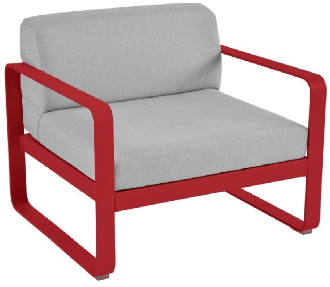 Bellevie Lounge-Sessel Outdoor 67 Mohnrot 79 Flanellgrau Bild 1