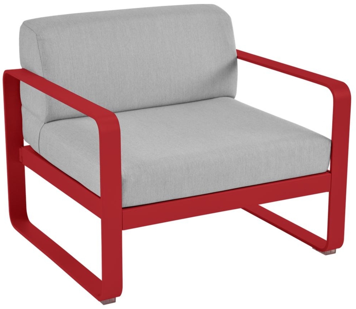 Bellevie Lounge-Sessel Outdoor 67 Mohnrot 79 Flanellgrau Bild 1