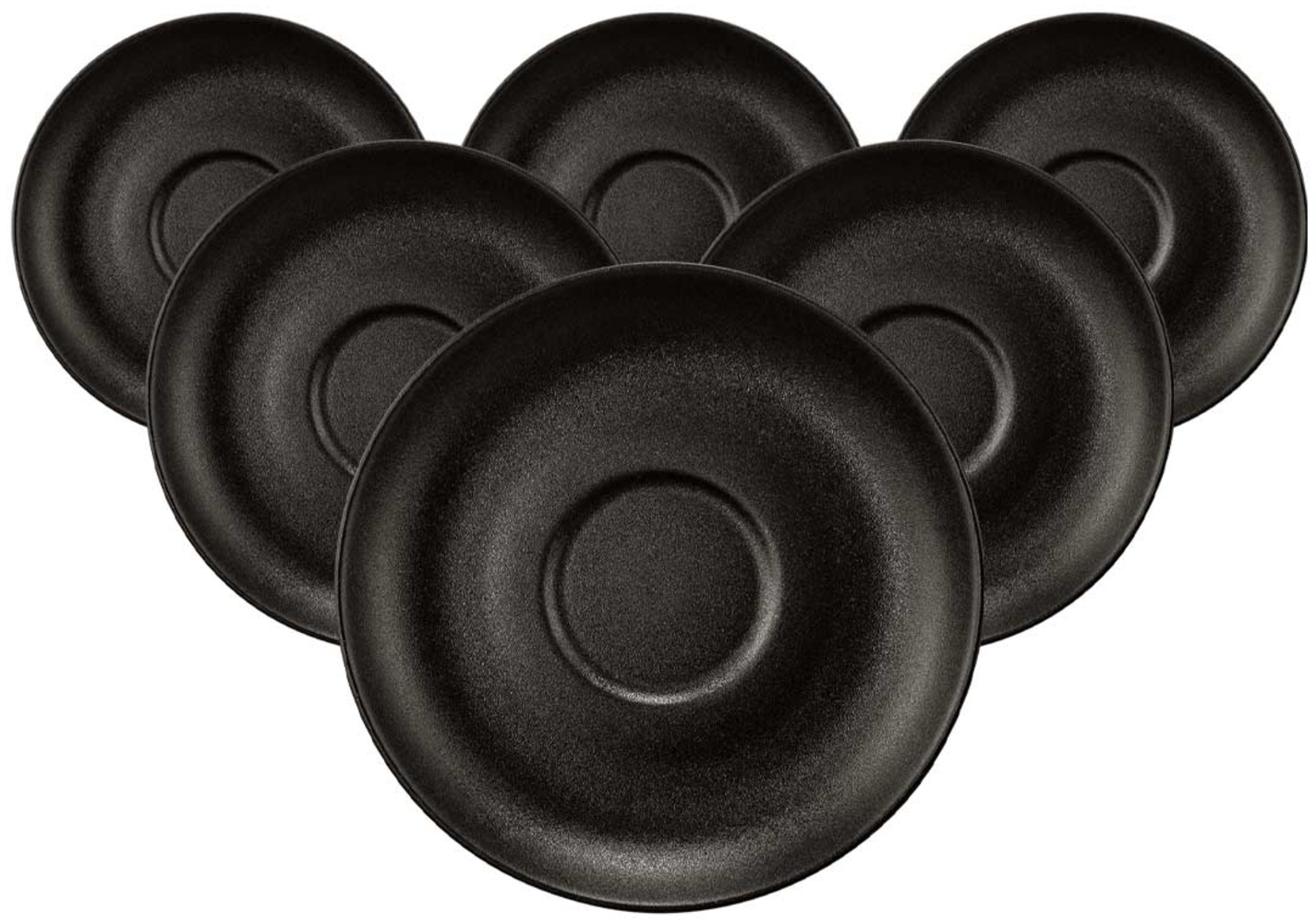 Seltmann Weiden Liberty Velvet Black Teeuntertasse ø 13 cm 6er Set Bild 1