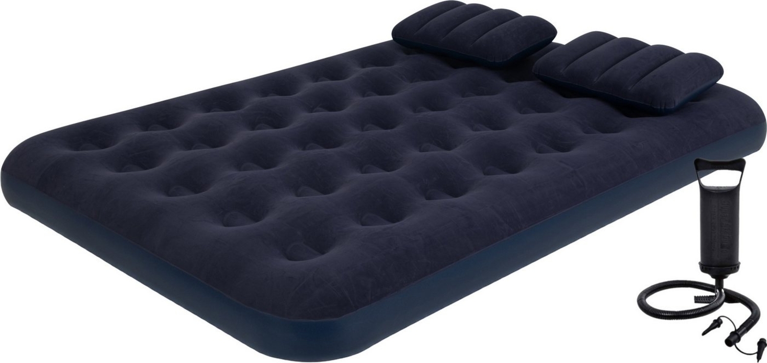 Avenli Luftbett Campingbett mit Pumpe aufblasbar 191x137x22 cm, (Luftmatratze für 2 Personen), Gästebett inklusive Luftpumpe und 2 Kissen Bild 1