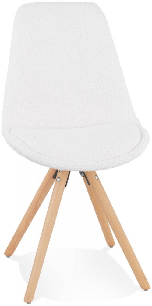 Designerstuhl VALENTINE | Der Designerstuhl „VALENTINE“ aus weißem Pillingstoff im skandinavischen Stil wertet Ihre Inneneinrichtung Kadima Design Bild 1