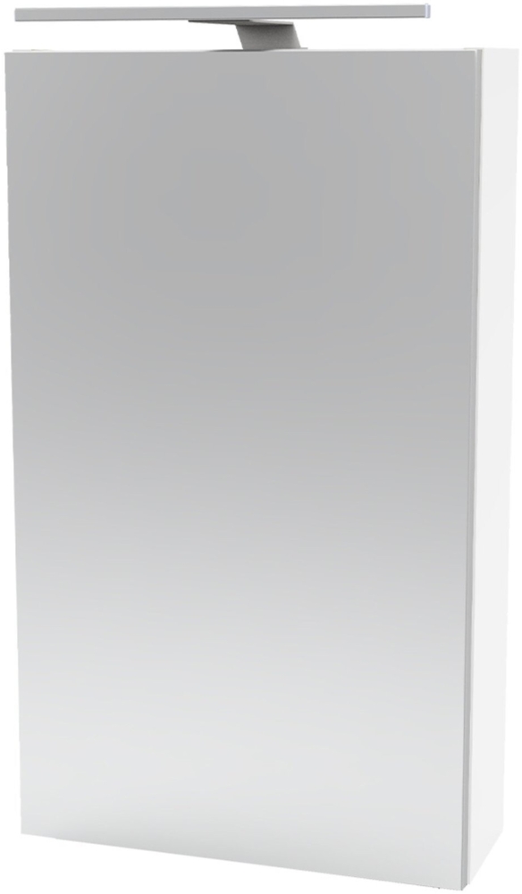 Fackelmann SBC SCENO Gäste-WC Spiegelschrank 40 cm, Weiß matt, rechts Bild 1