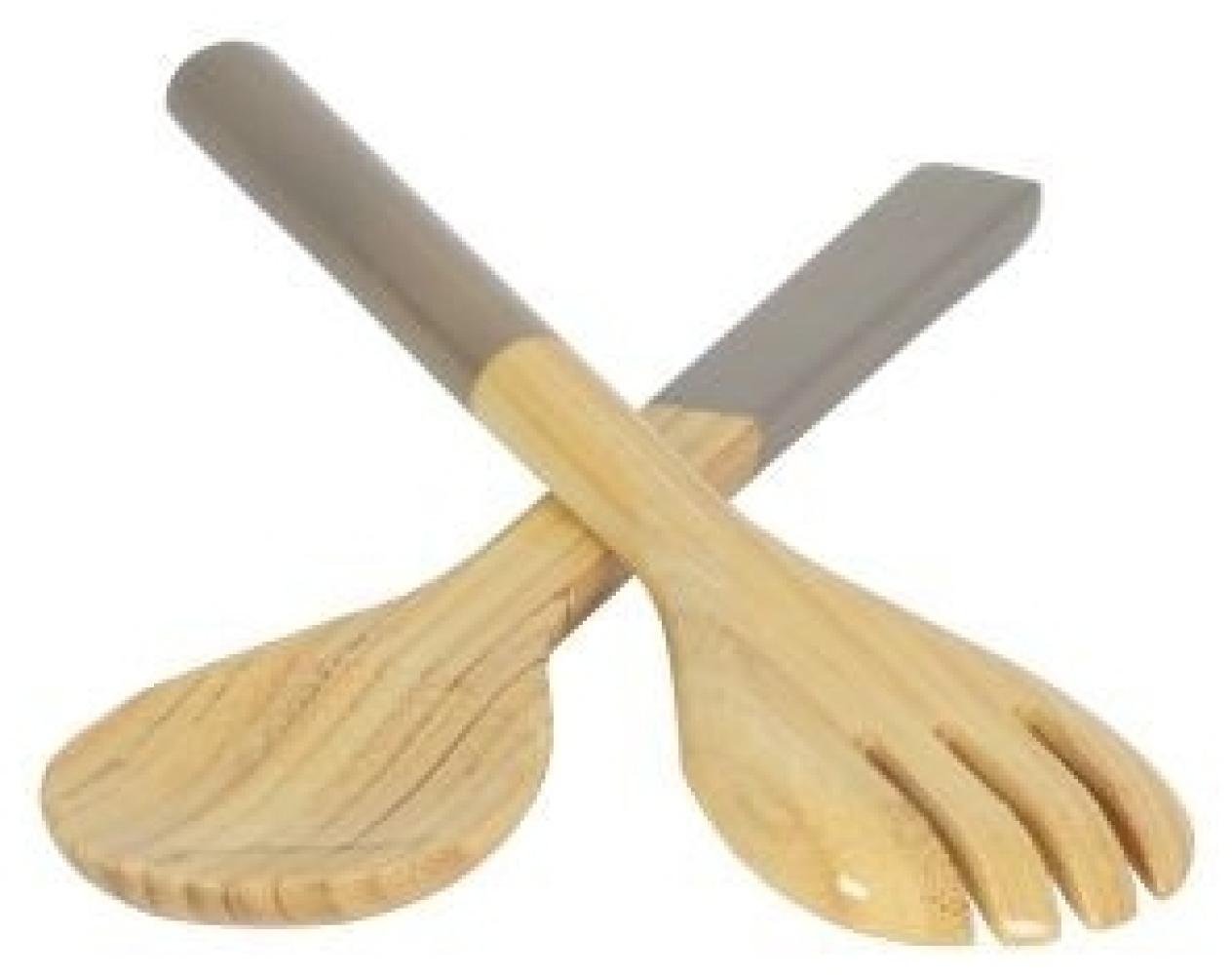 albert L. Bambus Besteck-Set 27 cm naturgrau Bild 1