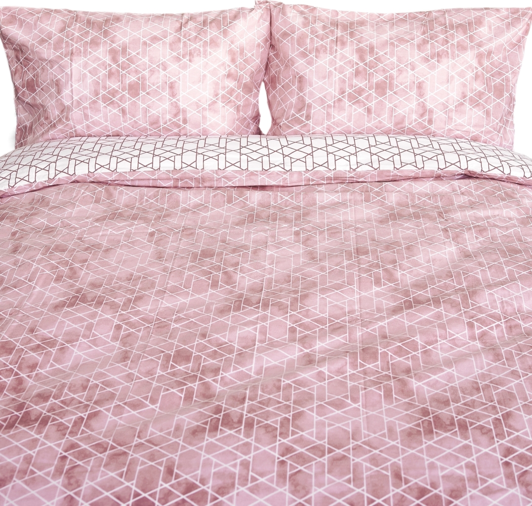 Renforcé Bettwäsche mit Reißverschluss, für Einzel- und Doppelbett 200x220 cm + 2 x 80 x 80 cm Bild 1