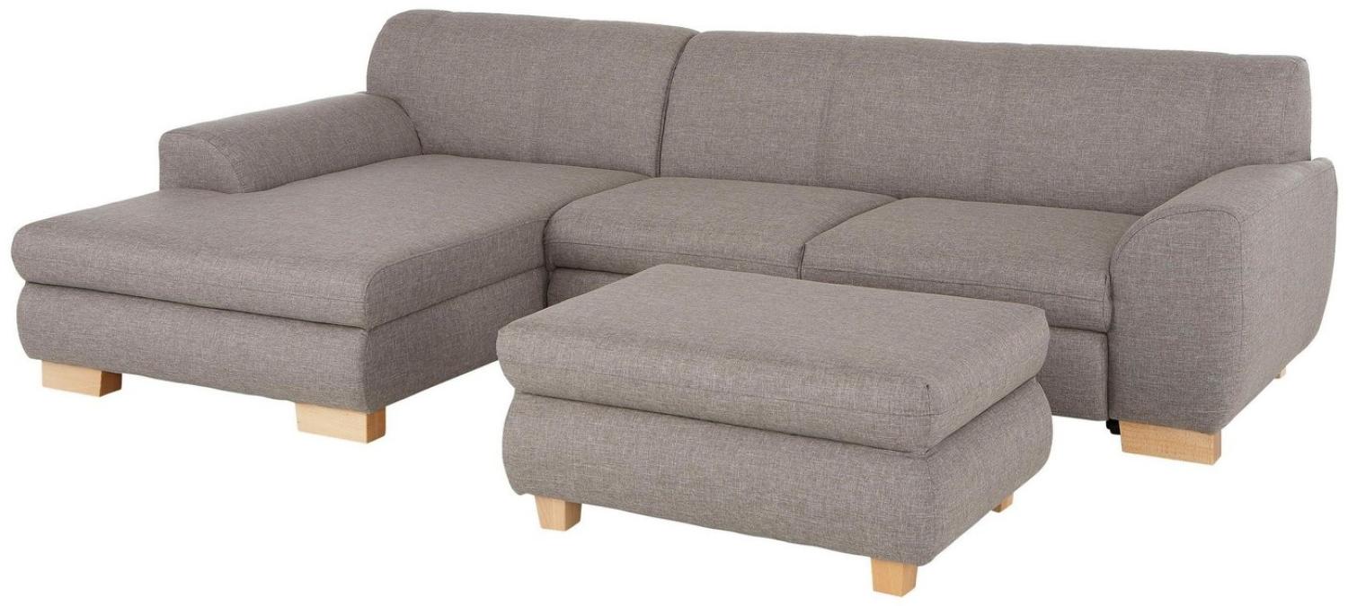 Home affaire Ecksofa Nika L-Form, Polsterecke, Struktur fein oder Melrose/Struktur, mit Bettfunktion Bild 1