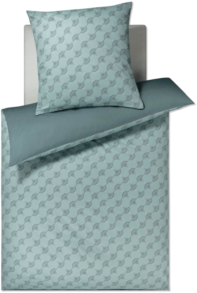 JOOP! Bettwäsche Cornflower Double 4083 44 Aqua Foam Mako Satin 135 x 200 + 80 x 80 cm Bild 1