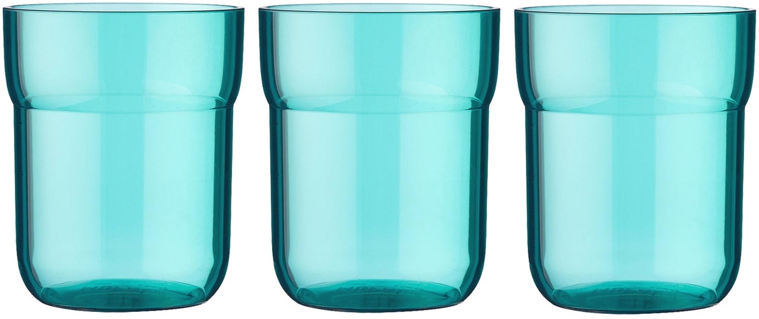 Mepal MIO Kinder-Trinkglas 250 ml deep turquoise 3er Set - A Bild 1