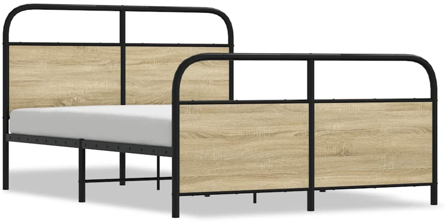 vidaXL Bettgestell ohne Matratze 120x190 cm Sonoma-Eiche Holzwerkstoff 4100273 Bild 1