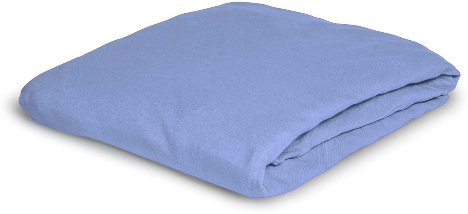 Irisette Frottier-Stretch Betttuch Orion 0009 d-blau 100 x 200 cm 9-20 d-blau Bild 1