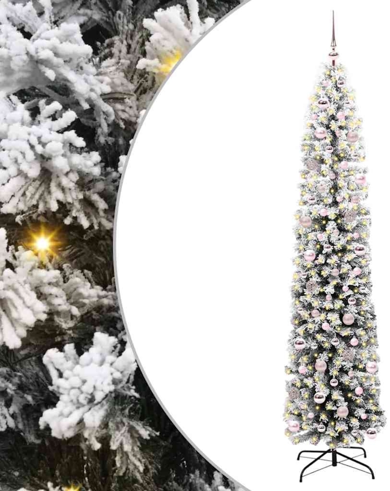 vidaXL Künstlicher Weihnachtsbaum mit 300 LEDs mit Ständer Grün 240 cm 3395046 Bild 1