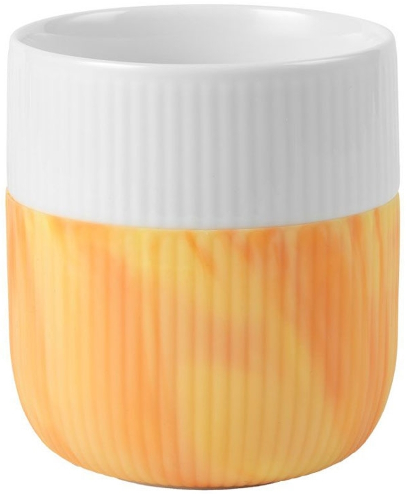 Royal Copenhagen Fluted Contrast Becher Marble Fiery Yellow 33cl Bild 1