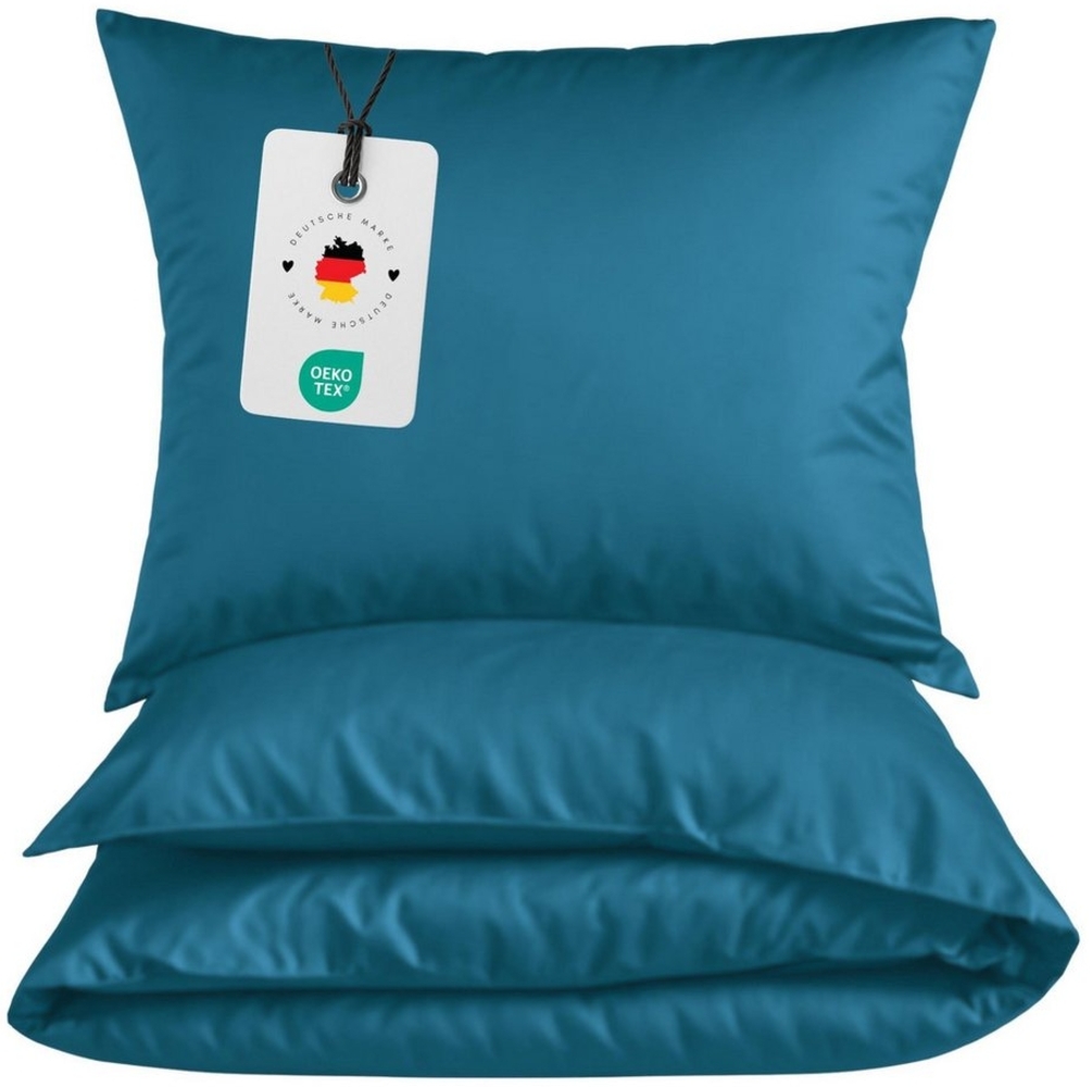 Carpe Sonno Bettwäsche Mikrofaser Bettwäsche 135x200 155x220 200x200 Einfarbig Atmungsaktiv, Mikrofaser, 3 teilig, Uni Bettbezug 200x200 Petrol - Super soft & Oeko-Tex Zertifiziert Bild 1