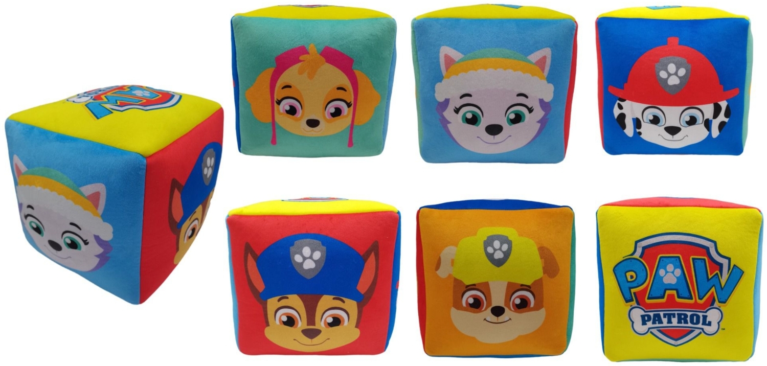 Paw Patrol Würfelkissen Gemütliches Kuschelkissen für kleine Fans Bild 1