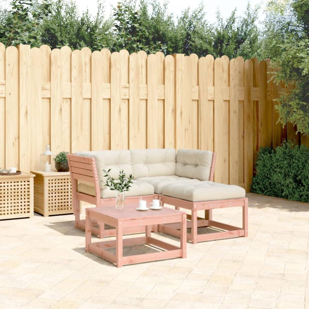 vidaXL 3-tlg. Garten-Sofagarnitur mit Kissen Massivholz Douglasie 3216993 Bild 1