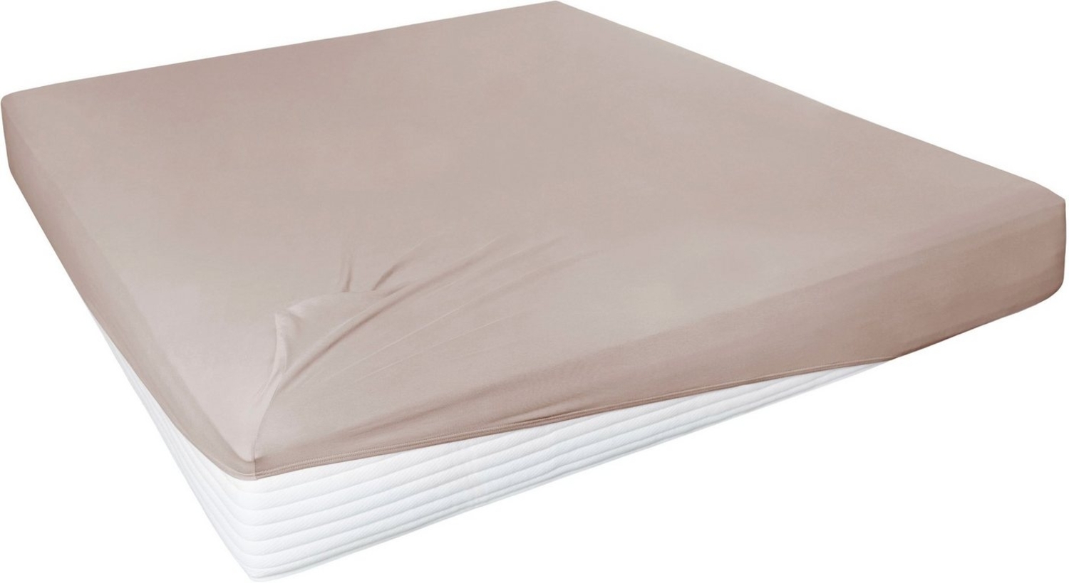 Hahn Haustextilien Elasthan-Feinjersey-Spannlaken Royal 90-120x200-220 cm kiesel Bild 1
