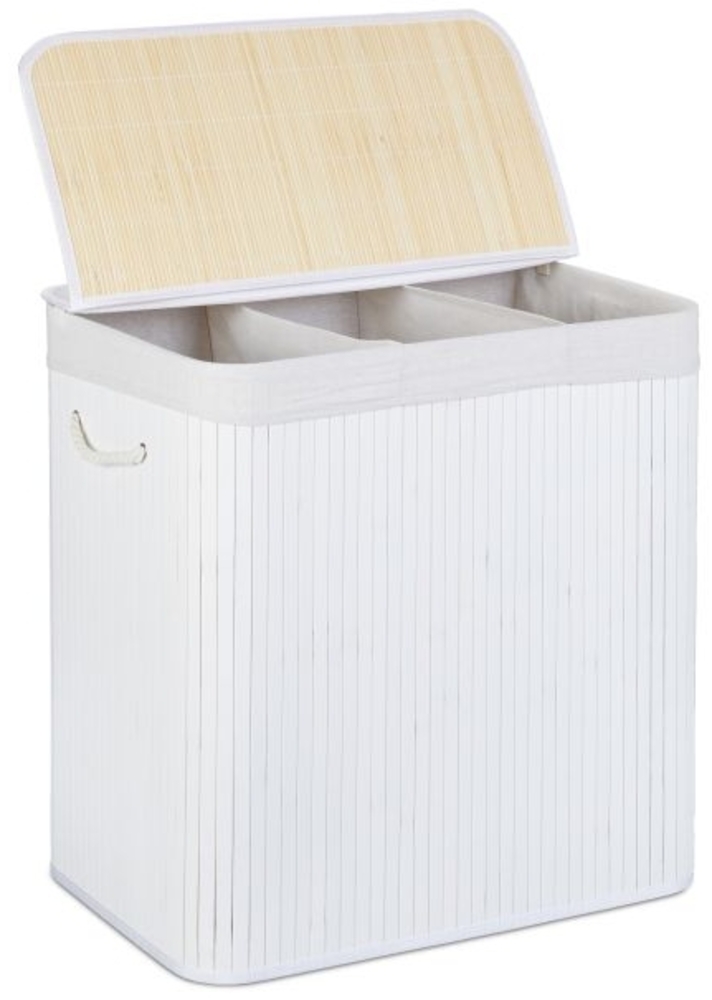 Bambus Wäschekorb 3 Fächer Bild 1