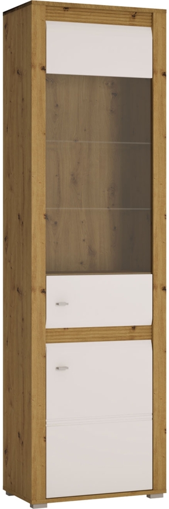 Standvitrine Sevilla Glasvitrine 60cm 2-türig mit Glaseinsatz Bild 1