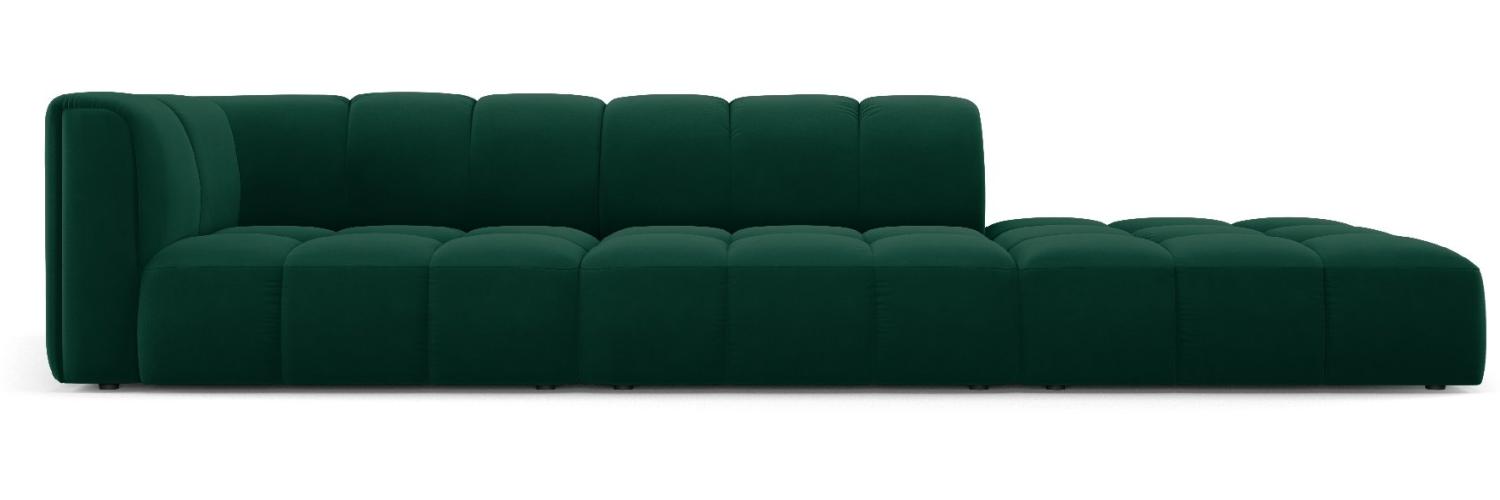 Micadoni Modulares Sofa Serena 4-Sitzer offene Seite Rechts Samtstoff Flaschengrün Bild 1