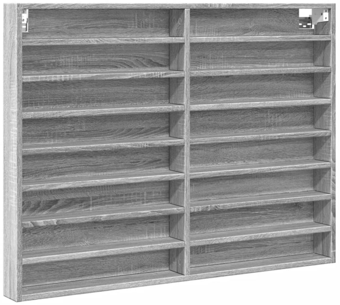 vidaXL Vitrinenschrank Grau Sonoma 100x8,5x75 cm Holzwerkstoff 847938 Bild 1