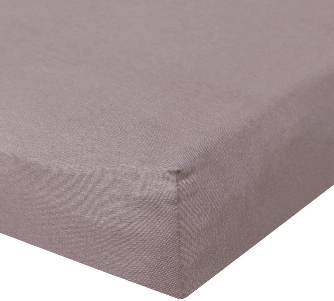 BettwarenShop Jersey Spannbetttuch Ultra-Stretch|200x220 - 220x240 cm| aubergine Bild 1