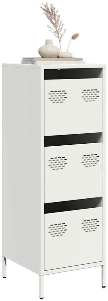 vidaXL Highboard Weiß 39x35x103,5 cm Stahl 851405 Bild 1