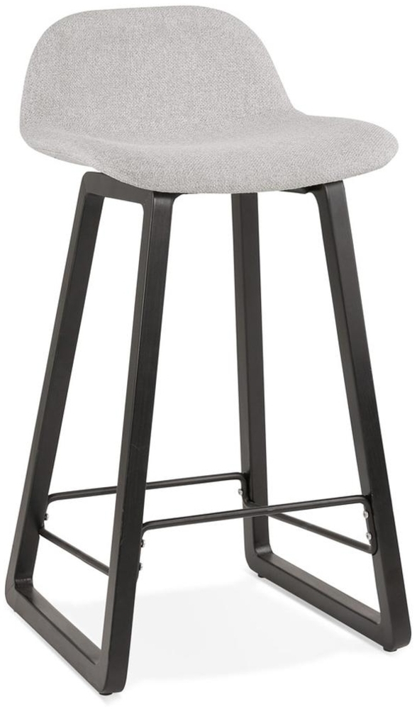 Kadima Design Barstuhl Polster | 36cm Sitztiefe | Rückenlehne, Holzgestell | Elegant | Grau Schwarz | 120kg Bild 1