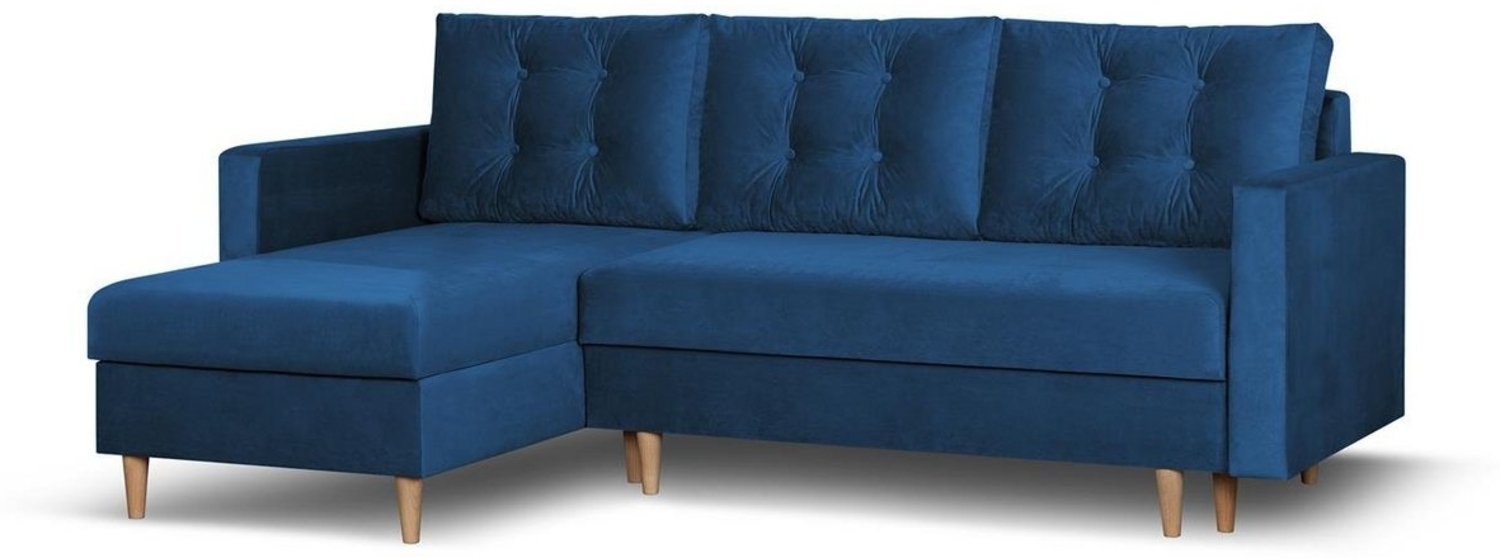 Beautysofa Ecksofa Sigurd Die Lieferung beinhaltet die Lieferung in die Wohnung, 226 cm Ecke für Wohnzimmer, im skandinavischen Stil, Polsterecke mit Schlaffunktion und Bettkasten Bild 1