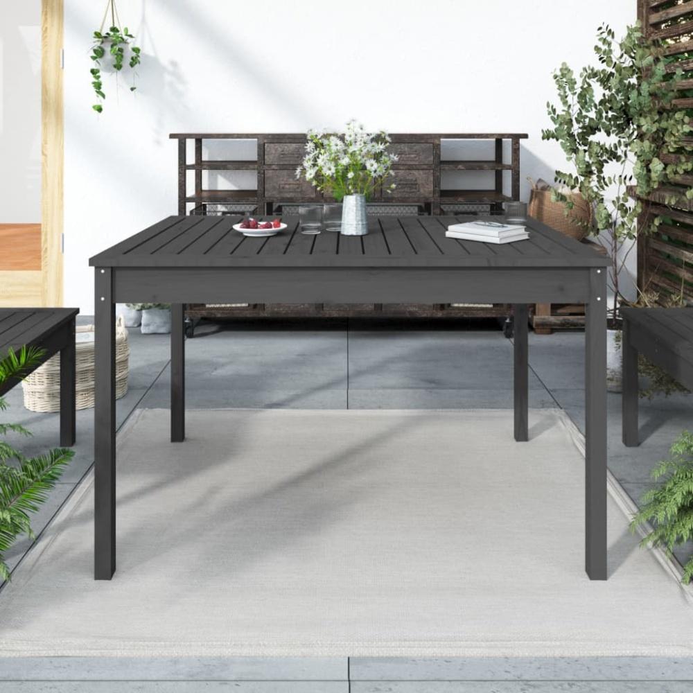 vidaXL Gartentisch Grau 121x82,5x76 cm Massivholz Kiefer 823971 Bild 1