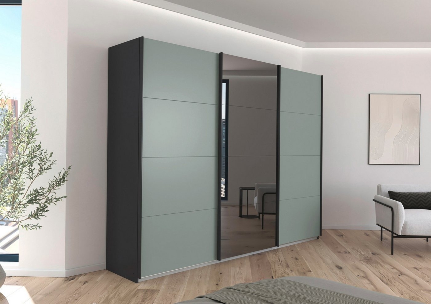 INOSIGN BY RAUCH Schwebetürenschrank Ferris, Schrank Breite 2,71m Kleiderschrank mit Spiegel in 3 Ausführungen BASIC/CLASSIC/PREMIUM Bild 1