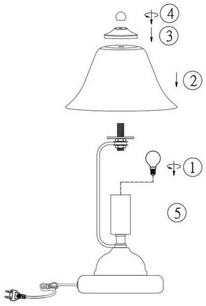 Lichthandel Hoch LED Tischleuchte Nachttischlampe Antik Retro Touch ON/OFF nickel/alabasterfarbig, LED wechselbar, warmweiß, LED auswechselbar, nicht Dimmbar Nachtlicht Schlafzimmer incl. 3WLED Bild 1