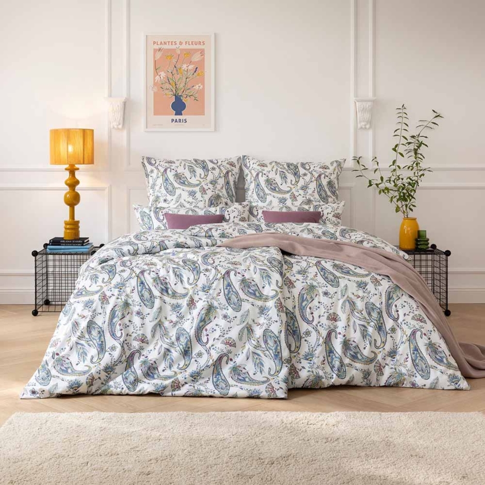 Estella Schweizer Premium Satin Bettwäsche 155x220 Dariana Paisley 2179-985 Bild 1