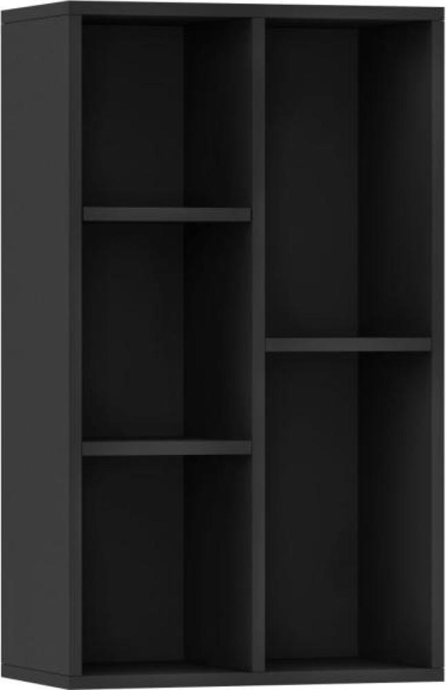 vidaXL Bücherregal/Sideboard Schwarz 50x25x80 cm Holzwerkstoff 800163 Bild 1