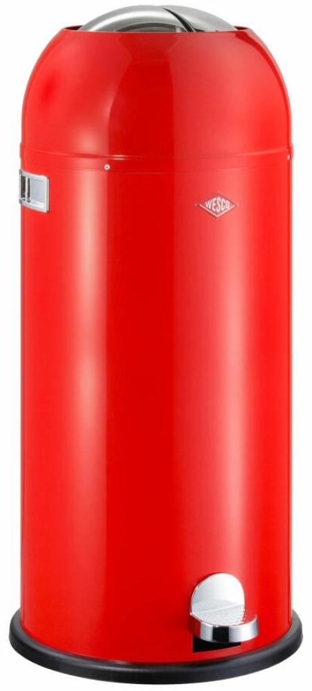 Wesco Mülleimer Kickmaster Maxi, Abfallsammler, Tretabfallsammler, Stahlblech, Rot, 40 L, 180731-02 Bild 1